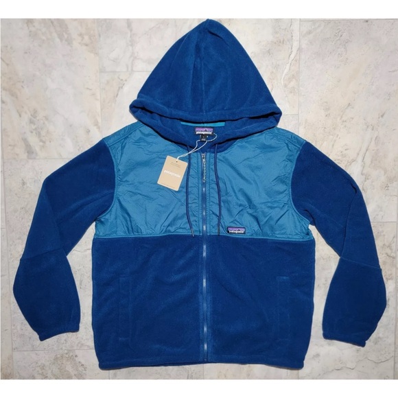 Patagonia Jackets & Blazers - Patagonia Women's Microdini Hooded Fleece Jacket Full Zip Lagom Blue Size Large